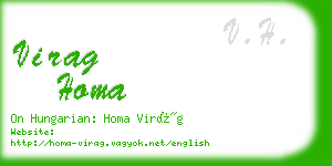 virag homa business card